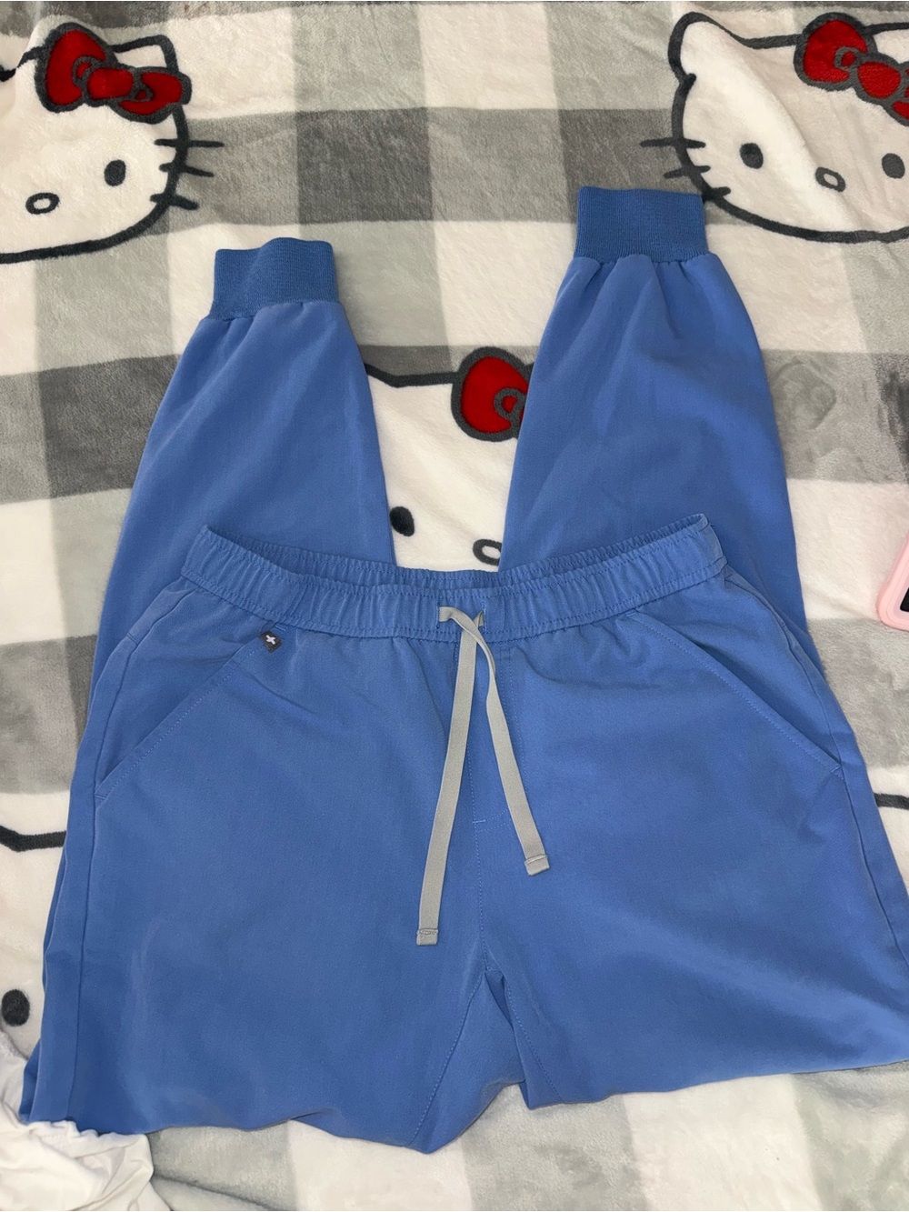 Figs Women's Sky Blue Drawstring Jogger Pants